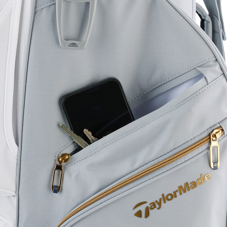 TaylorMade Kalea Gold Ladies Cart Bag - Grey/White