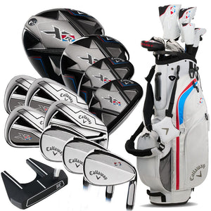 Callaway XR 26 13-Piece Stand Bag Package Set - Steel - Blue/Red