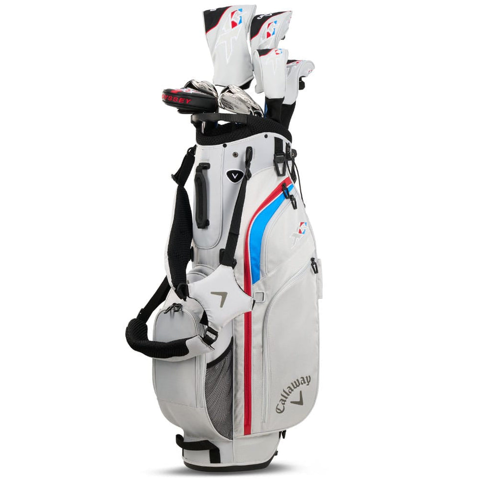 Callaway XR 26 13-Piece Stand Bag Package Set - Steel - Blue/Red
