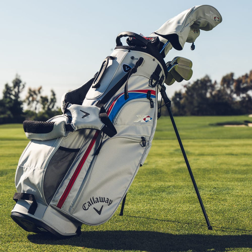 Callaway XR 26 13-Piece Stand Bag Package Set - Steel - Blue/Red